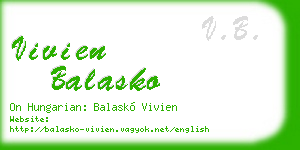 vivien balasko business card